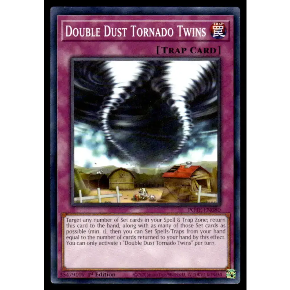 Power of the Elements #POTE-EN080 Double Dust Tornado Twins Yugioh Trading Card - Yu-Gi-Oh! Card Single
