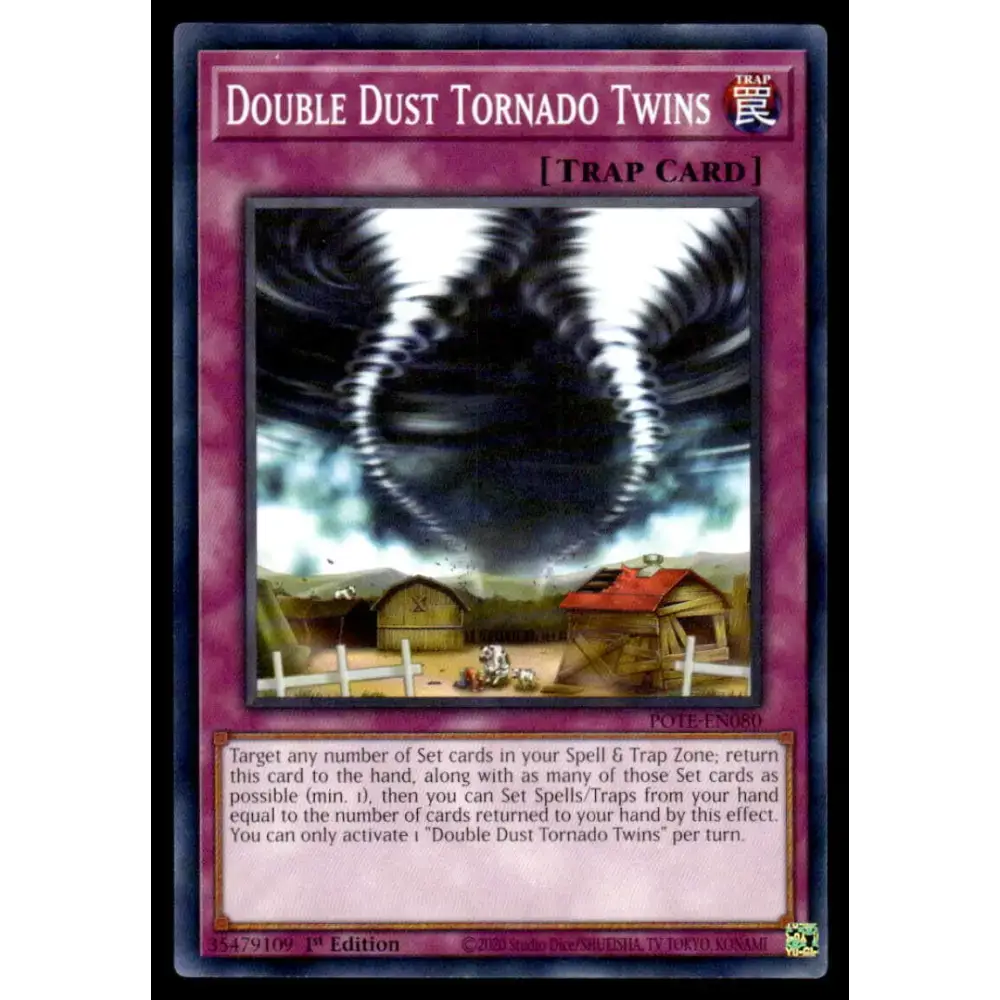 Power of the Elements #POTE-EN080 Double Dust Tornado Twins Yugioh Trading Card - Yu-Gi-Oh! Card Single