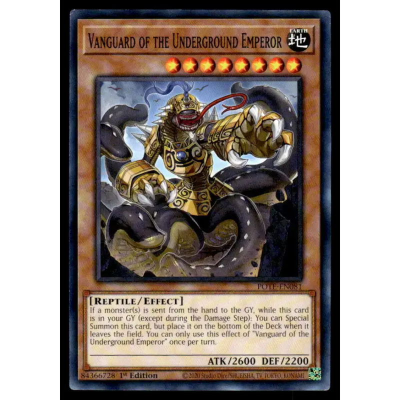 Power of the Elements #POTE-EN081 Vanguard of the Underground Emperor Yugioh Trading Card - Yu-Gi-Oh! Card Single