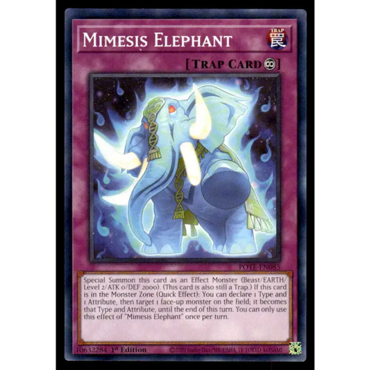 Power of the Elements #POTE-EN085 Mimesis Elephant Yugioh Trading Card - Yu-Gi-Oh! Card Single