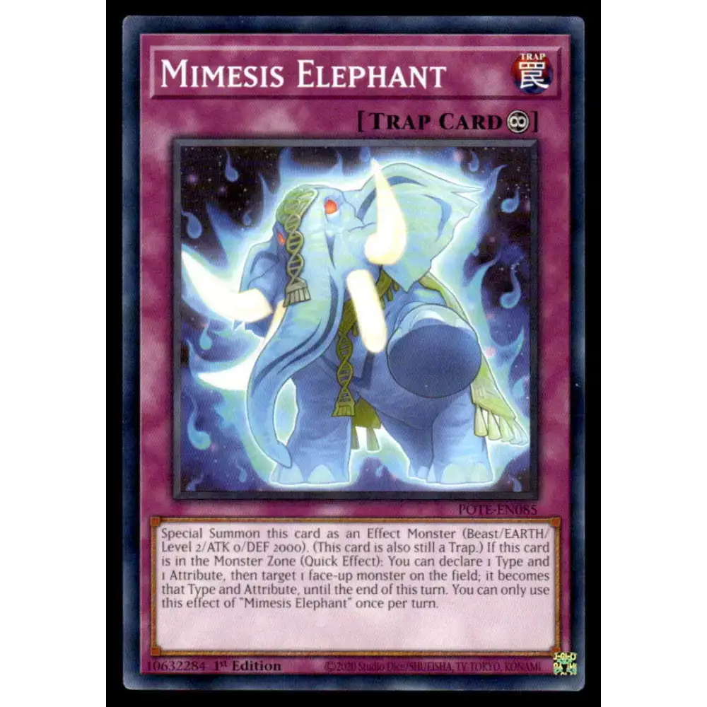 Power of the Elements #POTE-EN085 Mimesis Elephant Yugioh Trading Card - Yu-Gi-Oh! Card Single