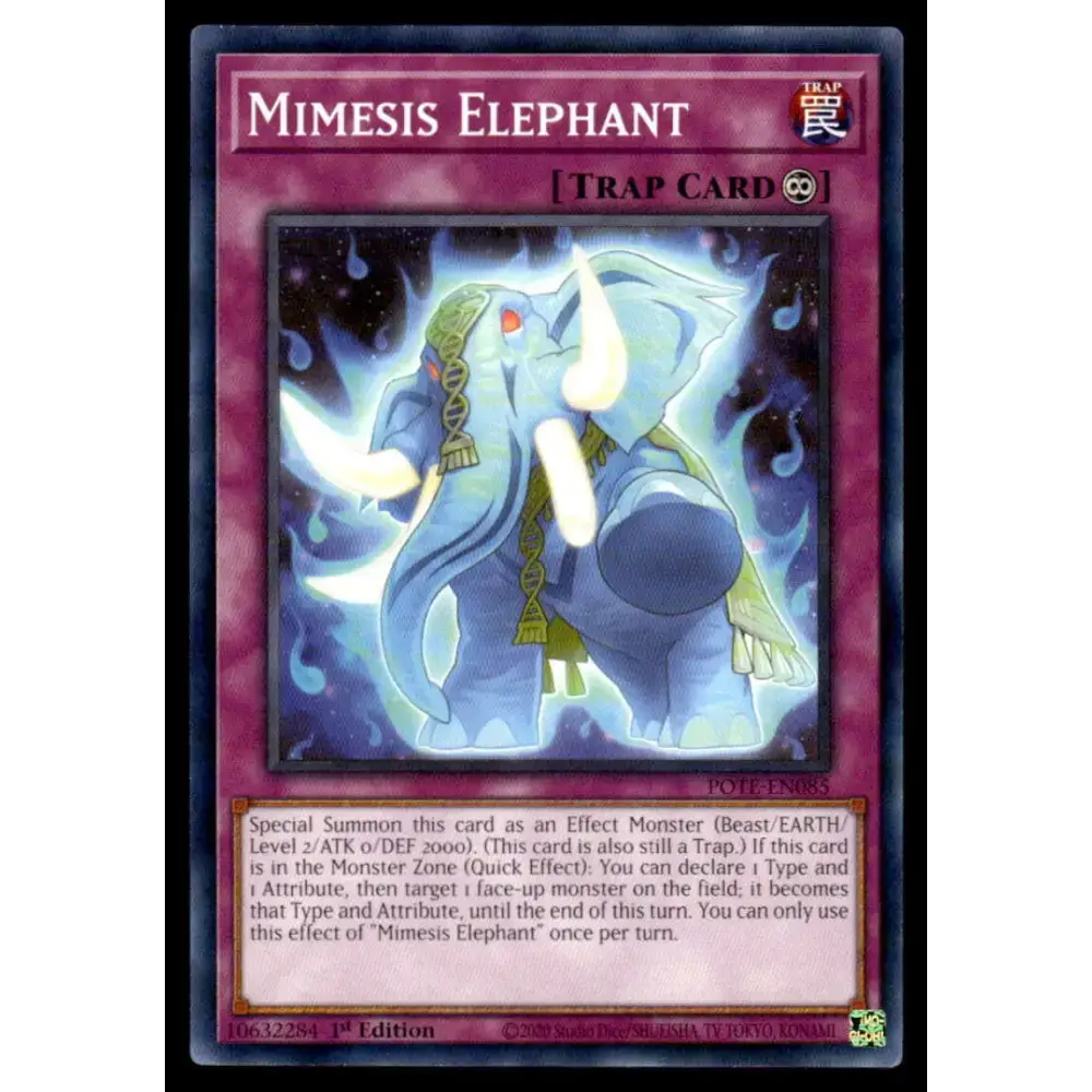 Power of the Elements #POTE-EN085 Mimesis Elephant Yugioh Trading Card - Yu-Gi-Oh! Card Single