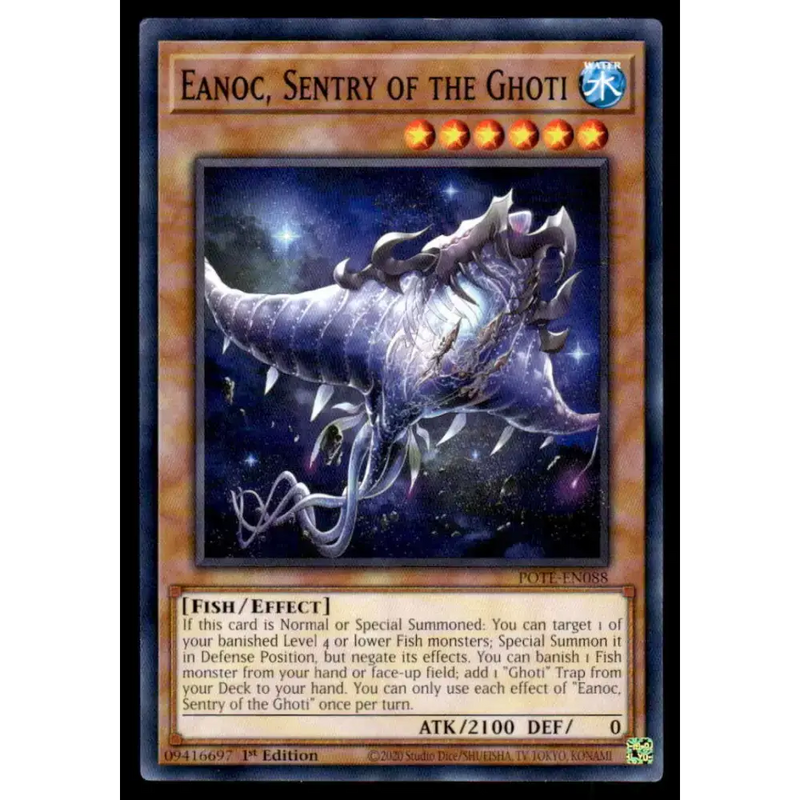 Power of the Elements #POTE-EN088 Eanoc Sentry of the Ghoti Yugioh Trading Card - Yu-Gi-Oh! Card Single