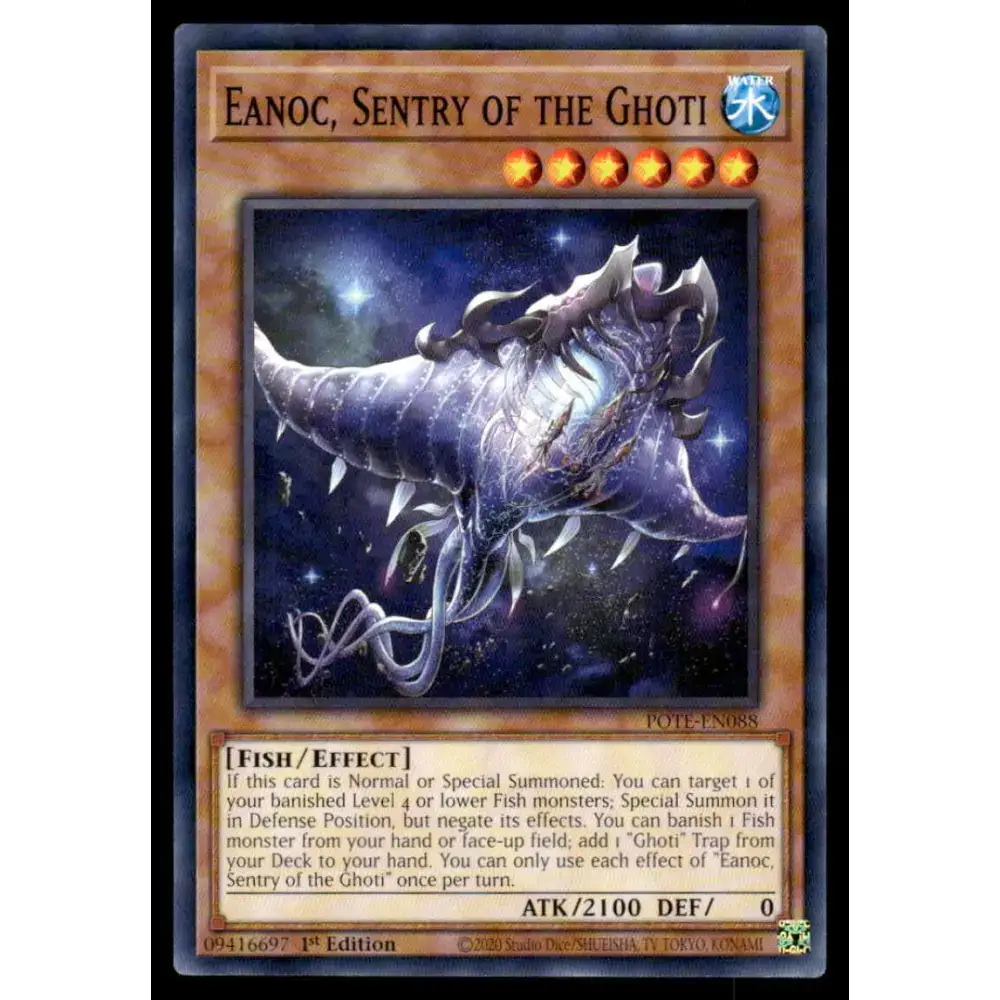Power of the Elements #POTE-EN088 Eanoc Sentry of the Ghoti Yugioh Trading Card - Yu-Gi-Oh! Card Single