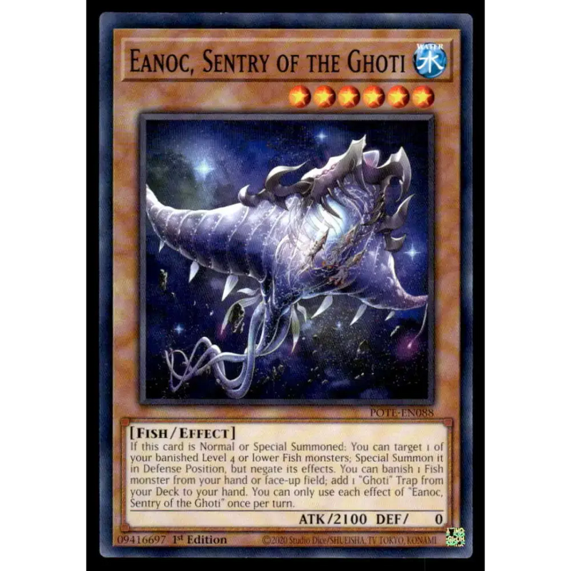 Power of the Elements #POTE-EN088 Eanoc Sentry of the Ghoti Yugioh Trading Card - Yu-Gi-Oh! Card Single
