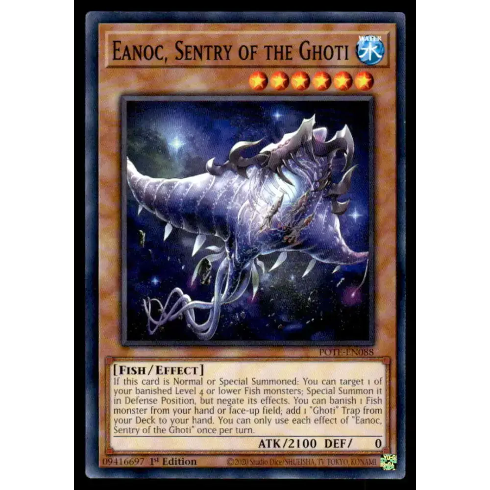 Power of the Elements #POTE-EN088 Eanoc Sentry of the Ghoti Yugioh Trading Card - Yu-Gi-Oh! Card Single