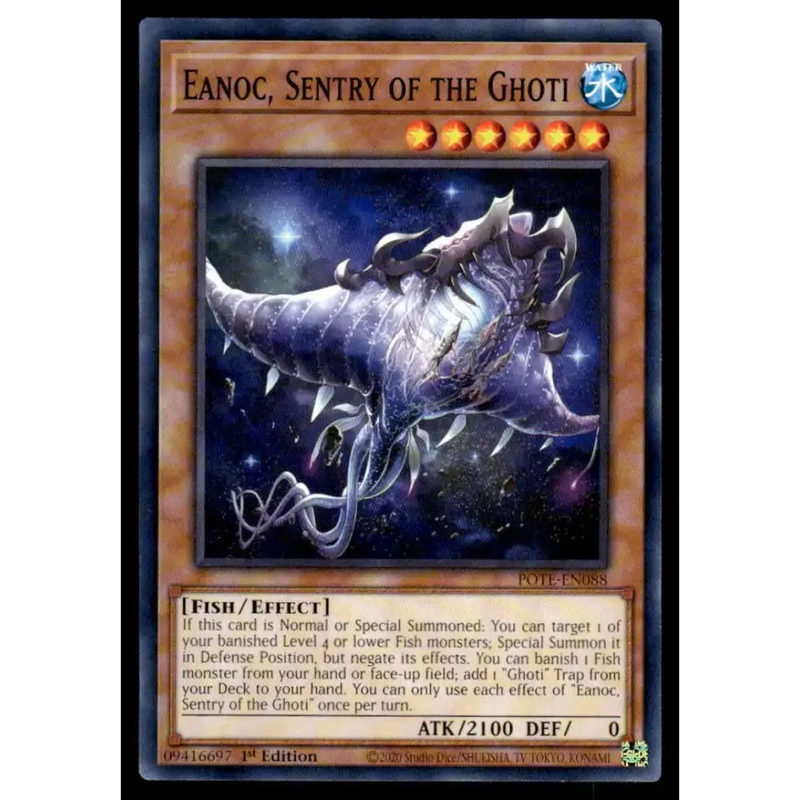 Power of the Elements #POTE-EN088 Eanoc Sentry of the Ghoti Yugioh Trading Card - Yu-Gi-Oh! Card Single