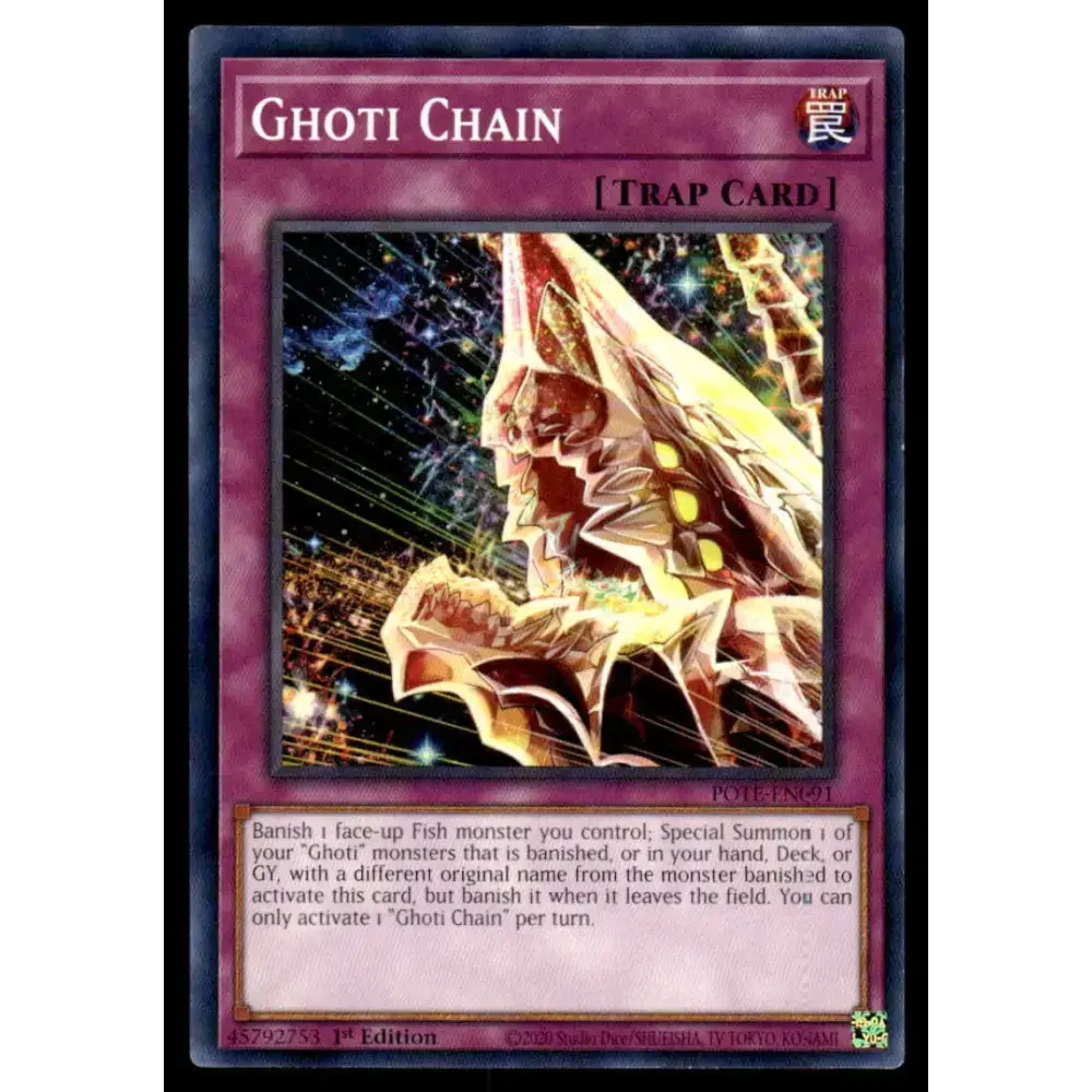 Power of the Elements #POTE-EN091 Ghoti Chain Yugioh Trading Card - Yu-Gi-Oh! Card Single