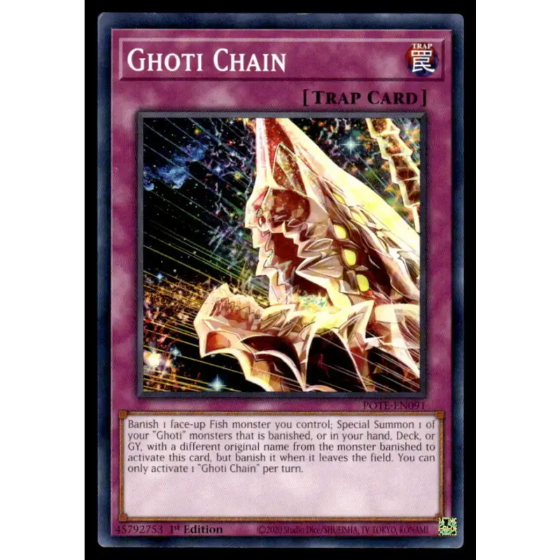 Power of the Elements #POTE-EN091 Ghoti Chain Yugioh Trading Card - Yu-Gi-Oh! Card Single