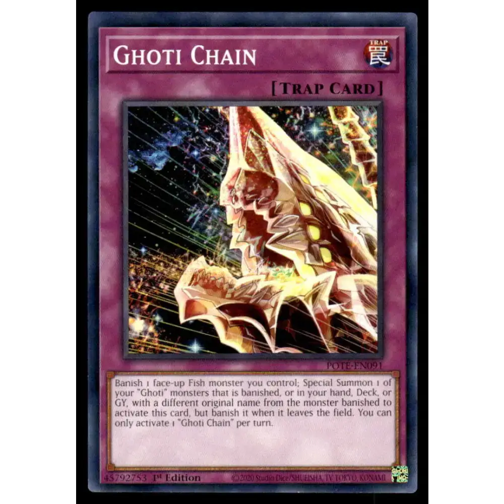 Power of the Elements #POTE-EN091 Ghoti Chain Yugioh Trading Card - Yu-Gi-Oh! Card Single