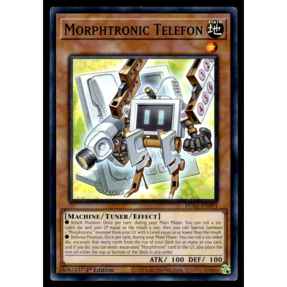 Power of the Elements #POTE-EN093 Morphtronic Telefon Yugioh Trading Card - Yu-Gi-Oh! Card Single