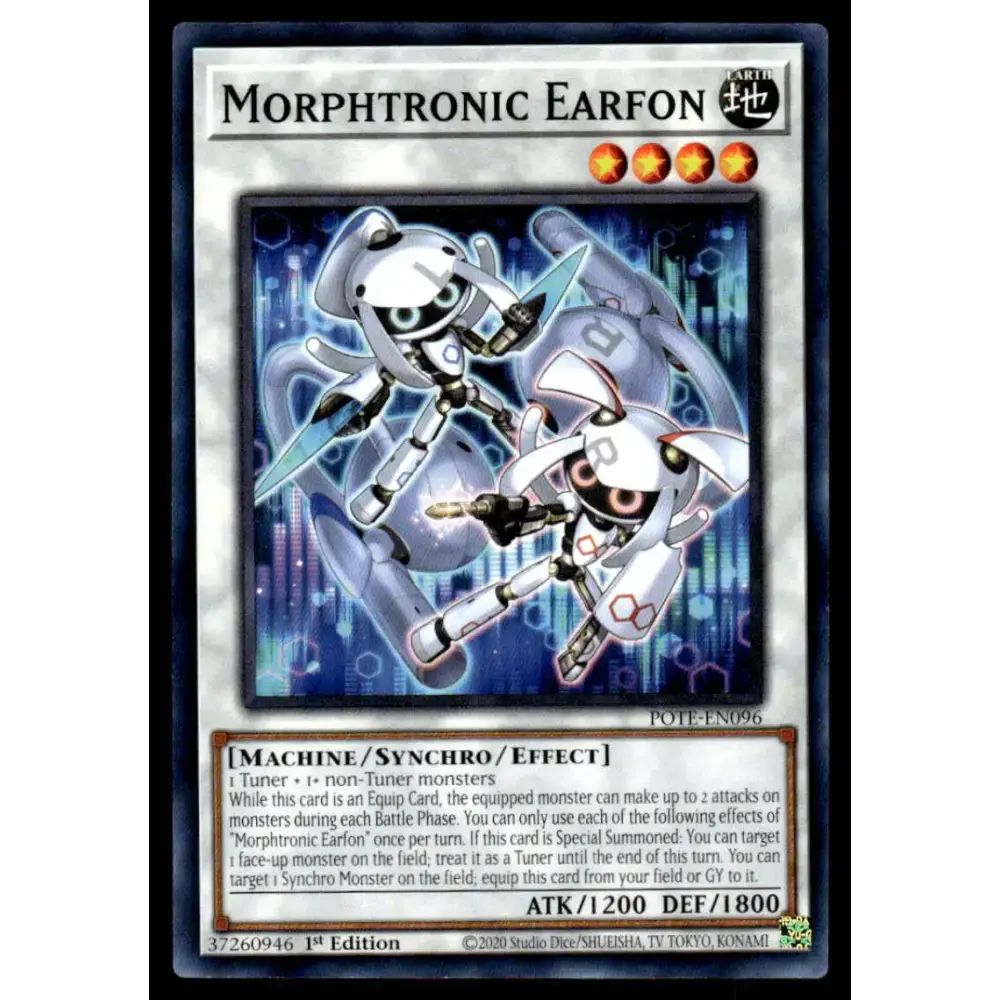 Power of the Elements #POTE-EN096 Morphtronic Earfon Yugioh Trading Card - Yu-Gi-Oh! Card Single