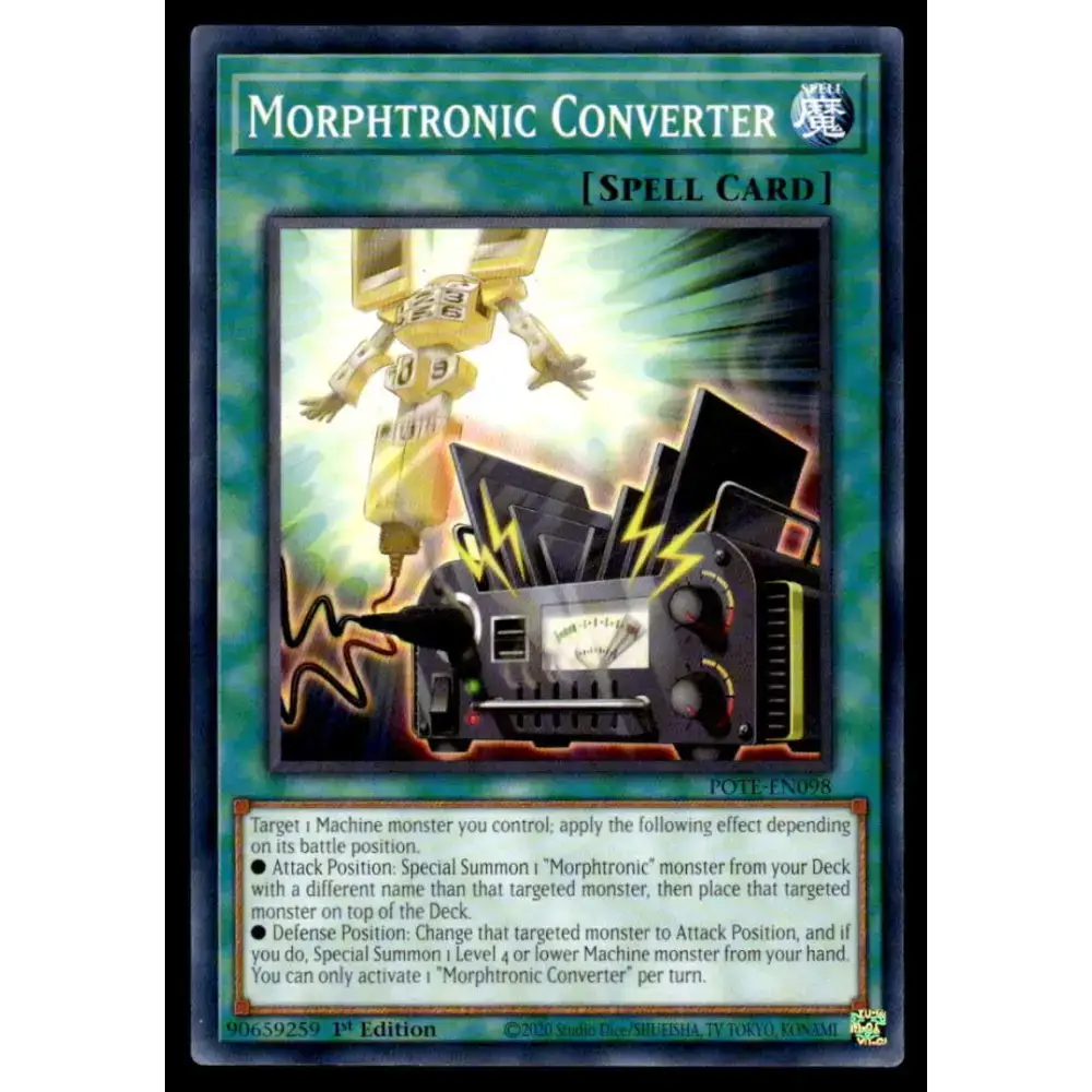 Power of the Elements #POTE-EN098 Morphtronic Converter Yugioh Trading Card - Yu-Gi-Oh! Card Single