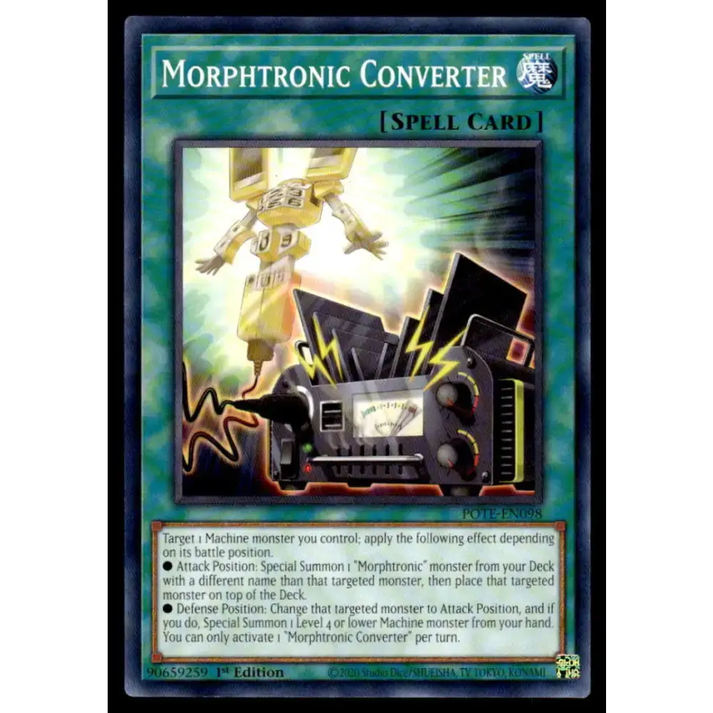Power of the Elements #POTE-EN098 Morphtronic Converter Yugioh Trading Card - Yu-Gi-Oh! Card Single