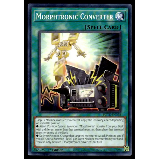 Power of the Elements #POTE-EN098 Morphtronic Converter Yugioh Trading Card - Yu-Gi-Oh! Card Single