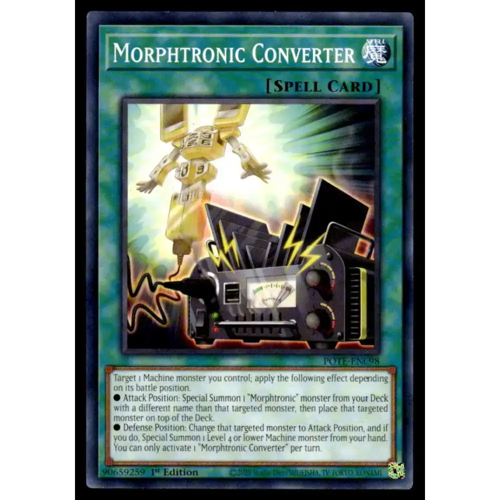 Power of the Elements #POTE-EN098 Morphtronic Converter Yugioh Trading Card - Yu-Gi-Oh! Card Single