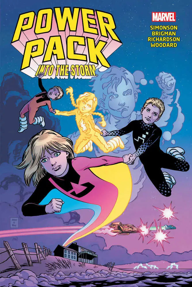 Power Pack comic book displayed in Power Pack Into The Storm TPB for collectors