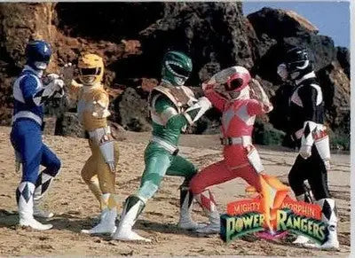 Power Team - 1995 Collect-A-Card Power Rangers The New Season Hobby - #9 - Non-Sports Card Single