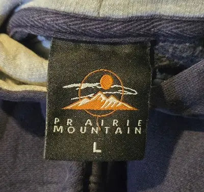 Prairie Mountain Hoodie Mens L Saratoga Springs New York Navy Pullover Hooded - Apparel