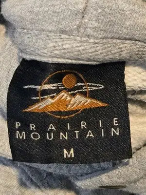 Prairie Mountain Hoodie Mens M Gray ALASKA Pullover Hooded Sweatshirt - Apparel