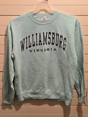 Prairie Mountain Sweatshirt Womens S Williamsburg Virginia Light Blue Crewneck - Apparel