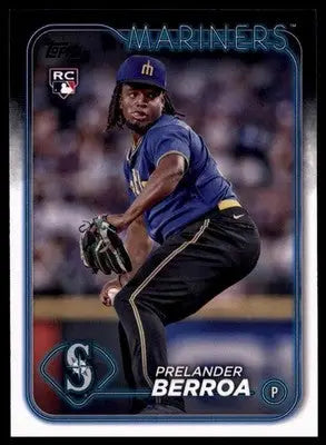 Prelander Berroa Rookie 2024 Topps #36 Seattle Mariners - Baseball Card Single