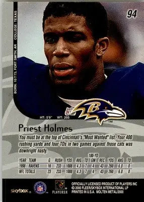 Priest Holmes - 1999 SkyBox Molten Metal - #94 - Football - Football Card Single