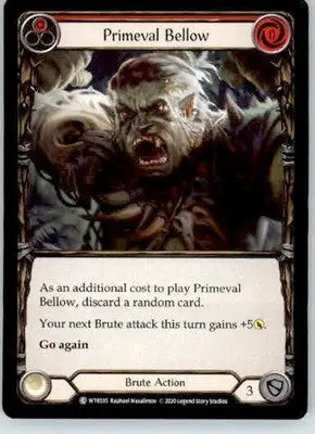 Primeval Bellow (Red) - Welcome to Rathe - WTR035 - Normal Unl NM - TCG Card Single