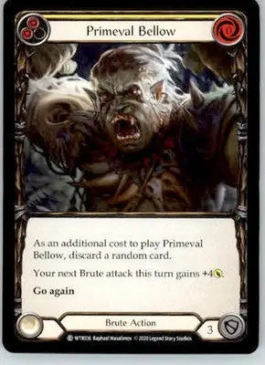 Primeval Bellow (Red) - Welcome to Rathe - WTR035 - Normal Unl NM - TCG Card Single