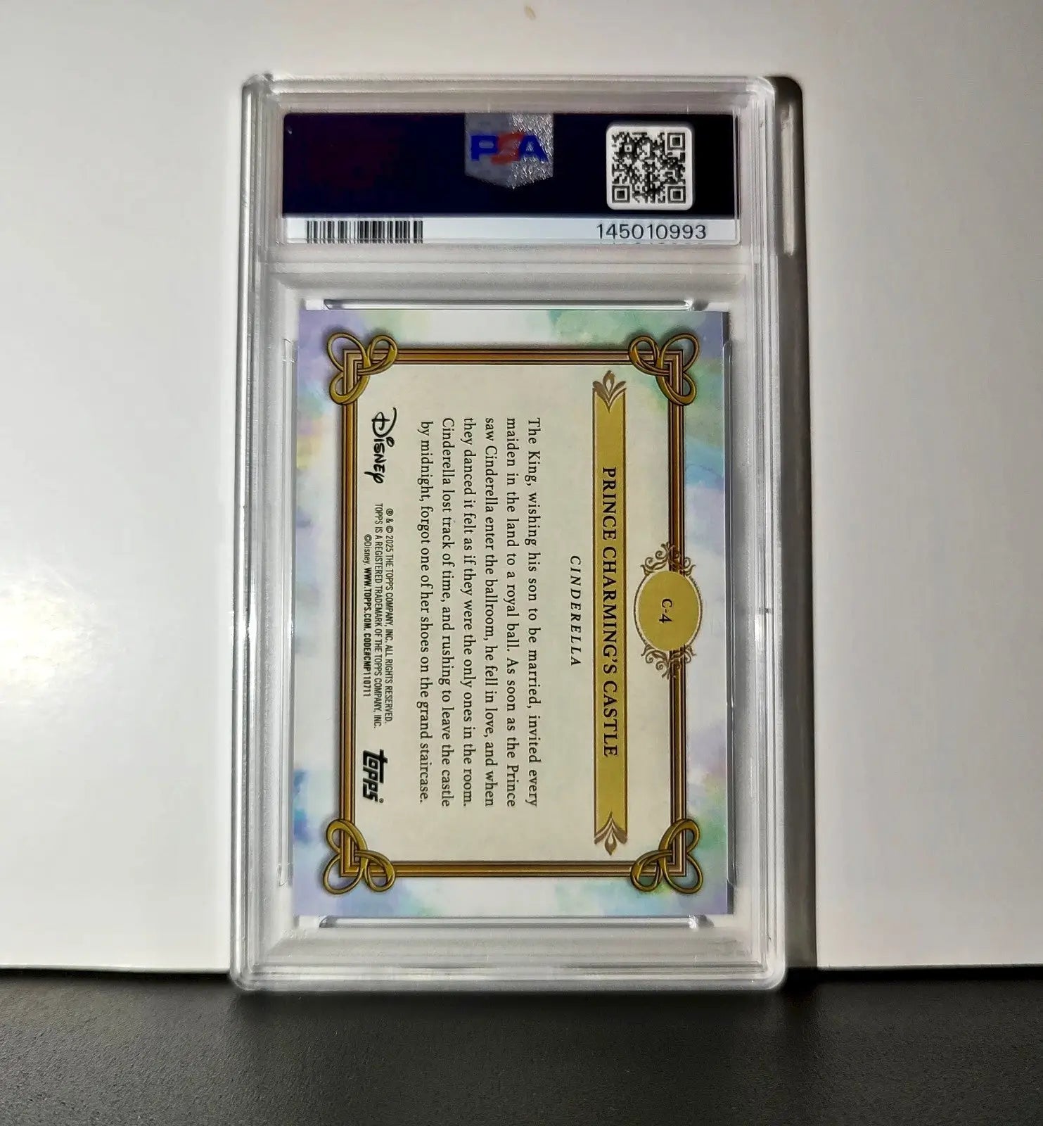 Prince Charming’s Castle 2025 Topps Disney #C-4 Card Cinderella PSA 10 - Non-Sports Card Single