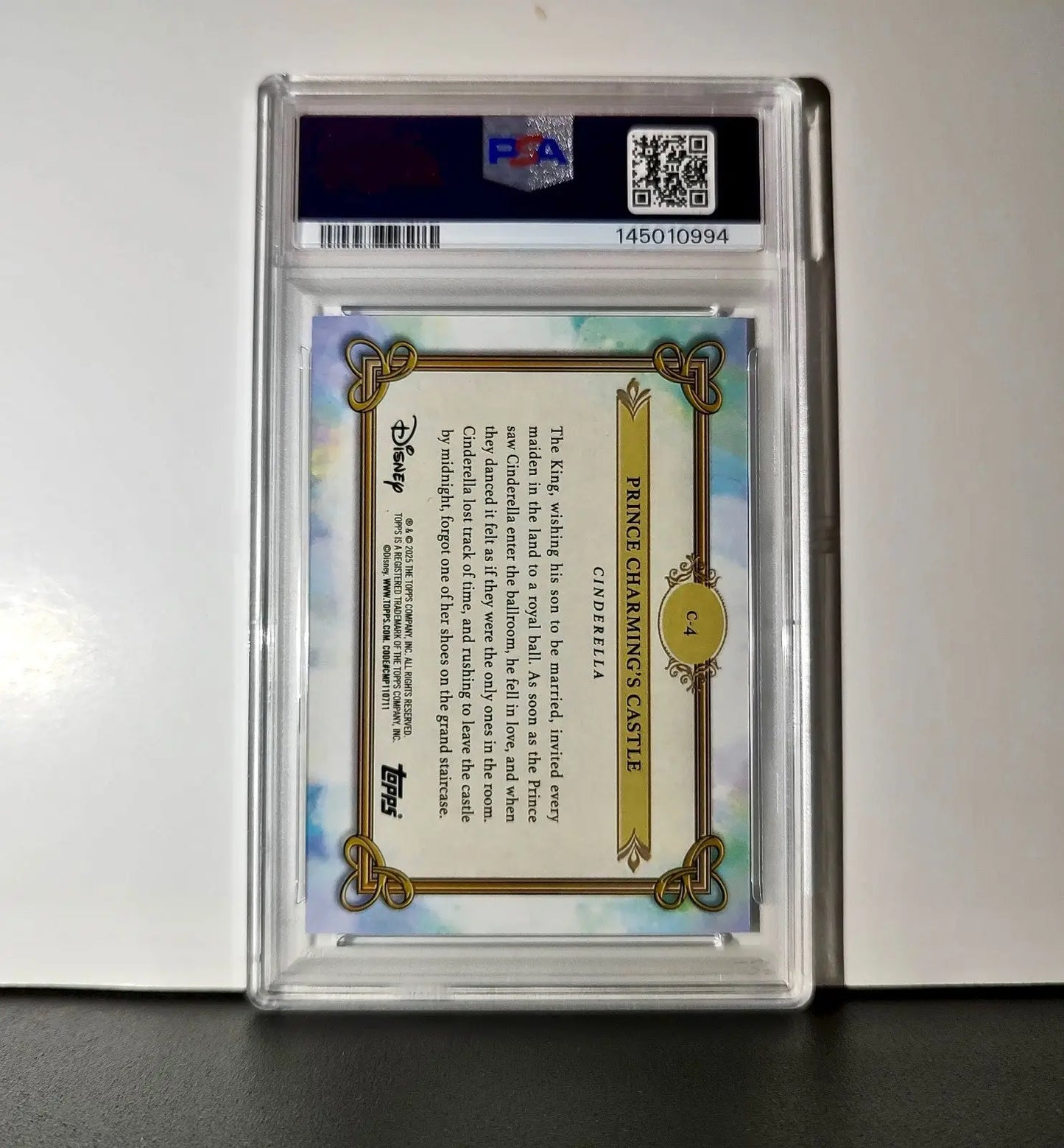 Prince Charming’s Castle 2025 Topps Disney #C-4 Card Cinderella PSA 9