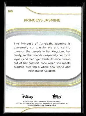 🌟 Princess Jasmine, 2025 Topps Chrome Disney #185 🌟 - Non-Sports Card Single