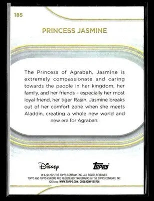 🌟 Princess Jasmine, 2025 Topps Chrome Disney #185 🌟 - Non-Sports Card Single