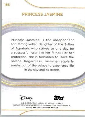 Princess Jasmine - 2025 Topps Chrome Disney - #188 - Non_sport - Non-Sports Card Single