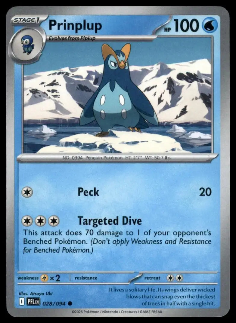 Prinplup 028/094 Me02: Phantasmal Flames Regular Pokemon - Pokémon Card Single
