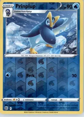 Prinplup - SWSH09: Brilliant Stars - Reverse Holo LP - #036/172 - Pokémon Card Single