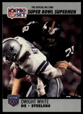 Pro Set Super Bowl XXV Silver Anniversary Commemorative Dwight White 80 Pittsbur