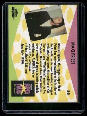 Pro Set Super Stars MusicCards Maxi Priest #86 - Non-Sports Card Single