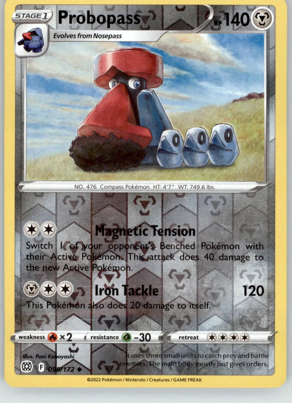 Probopass - Brilliant Stars - 099/172 - Reverse Holo LP Pokemon - Pokémon Card Single