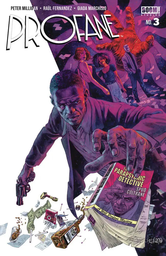 Comic book cover for Pro-Fane issue #3 with striking purple and red artwork