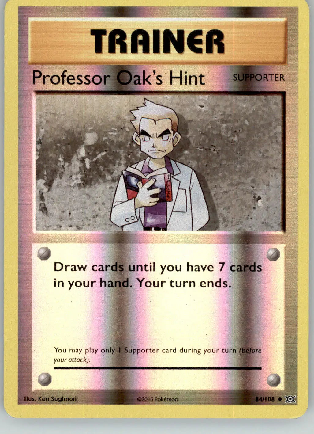 Professor Oak’s Hint - Evolutions - 84/108 - Reverse Holo LP Pokemon - Pokémon Card Single