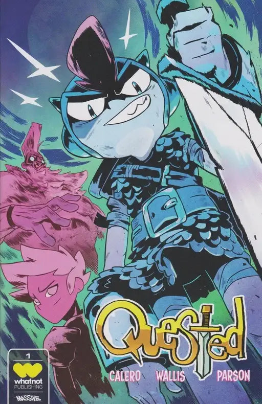 Promo Quested #1 Cover N New Year Thank You Variant with cartoon character in blue attire