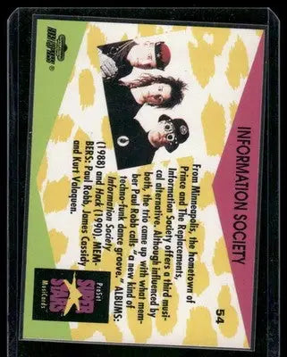ProSet Super Stars MusicCards Information Society #54 - Non-Sports Card Single