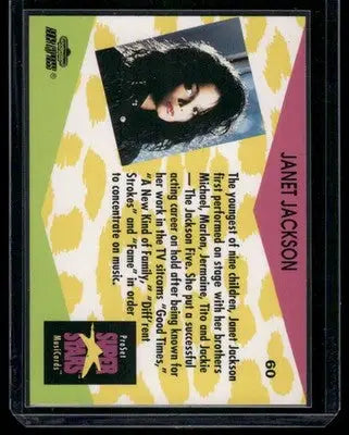 ProSet Super Stars MusicCards Janet Jackson #60 - Non-Sports Card Single