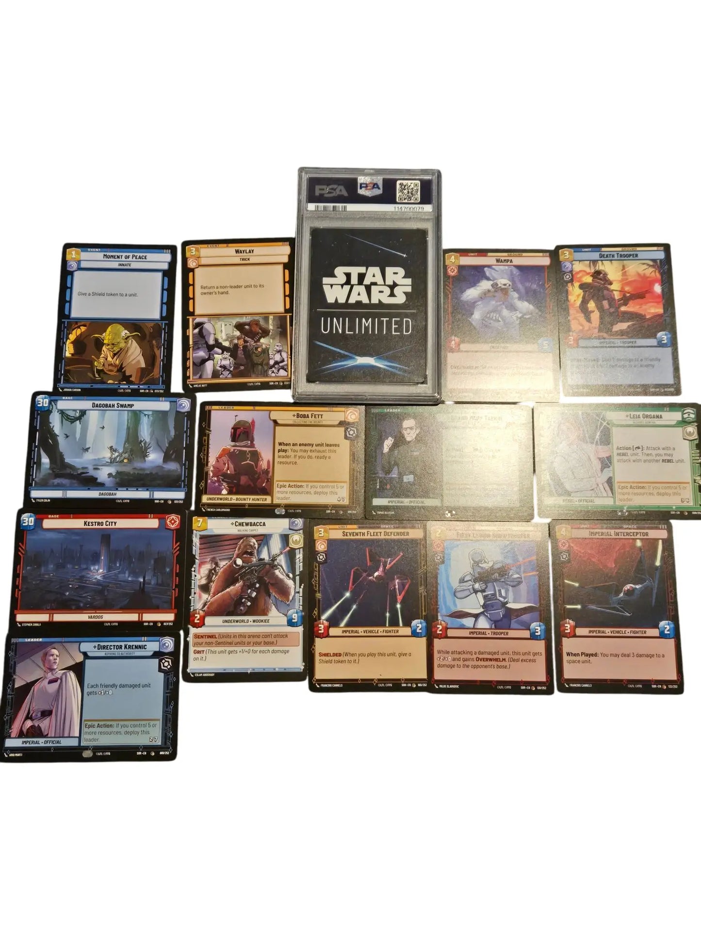 PSA 9 2024 Star Wars Unlimited Maul #090 Mint Graded + 14 Assorted Card Lot - Trading Cards