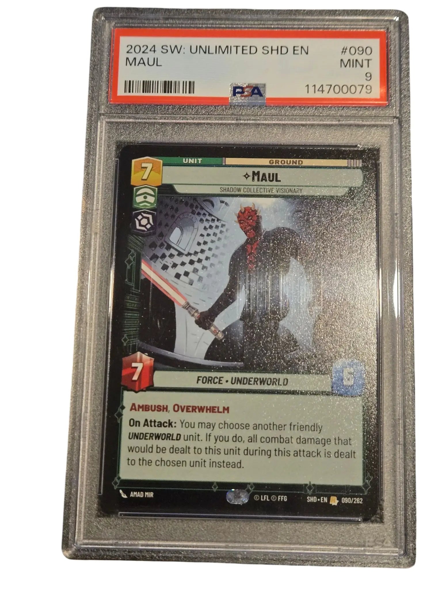 PSA 9 2024 Star Wars Unlimited Maul #090 Mint Graded + 14 Assorted Card Lot - Trading Cards