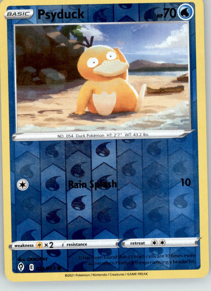 Psyduck - Evolving Skies - 024/203 - Reverse Holo LP Pokemon - Pokémon Card Single