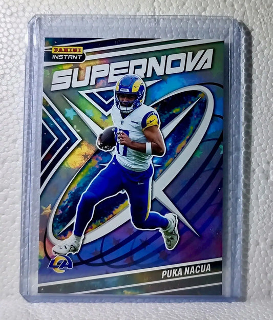 Puka Nacua 2023 Panini NFL #17 Supernova Football Card Los Angeles Rams 1/481 - Football Card Single