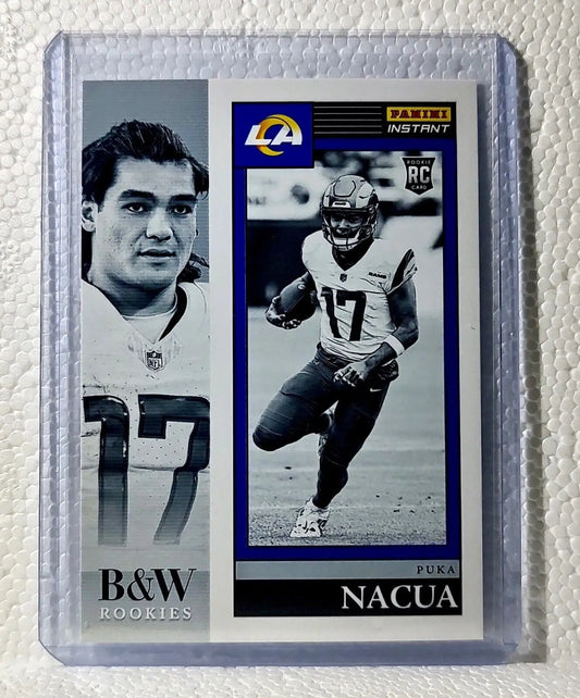 Puka Nacua 2023 Panini NFL #18 Black & White Rookies Card Los Angeles Rams 1/216 - Football Card Single