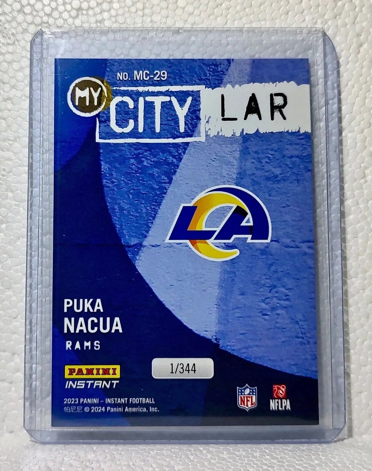 Puka Nacua 2023 Panini NFL #29 My City Football Card Los Angeles Rams 1/344 - Football Card Single